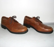 Rockport Men's Brown Leather Hydro-Shield Waterproof Oxford Casual Shoes~Size 7W