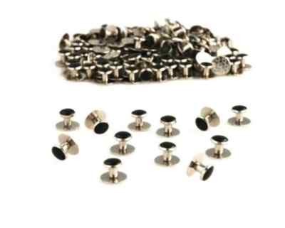 #ad NEW 8 Black and Silver Tuxedo Shirt Studs Rental Quality New in Bag $10.95