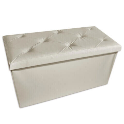 Pouf Panca Contenitore Ecopelle - Design Moderno, Baule Seduta e Poggiapiedi - Foto 6 di 6
