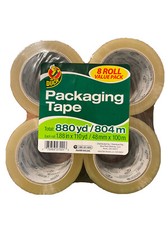 Duck Brand Clear Packaging Tape - 8 pack - 1.88  x 110 YD, 880 YD Total