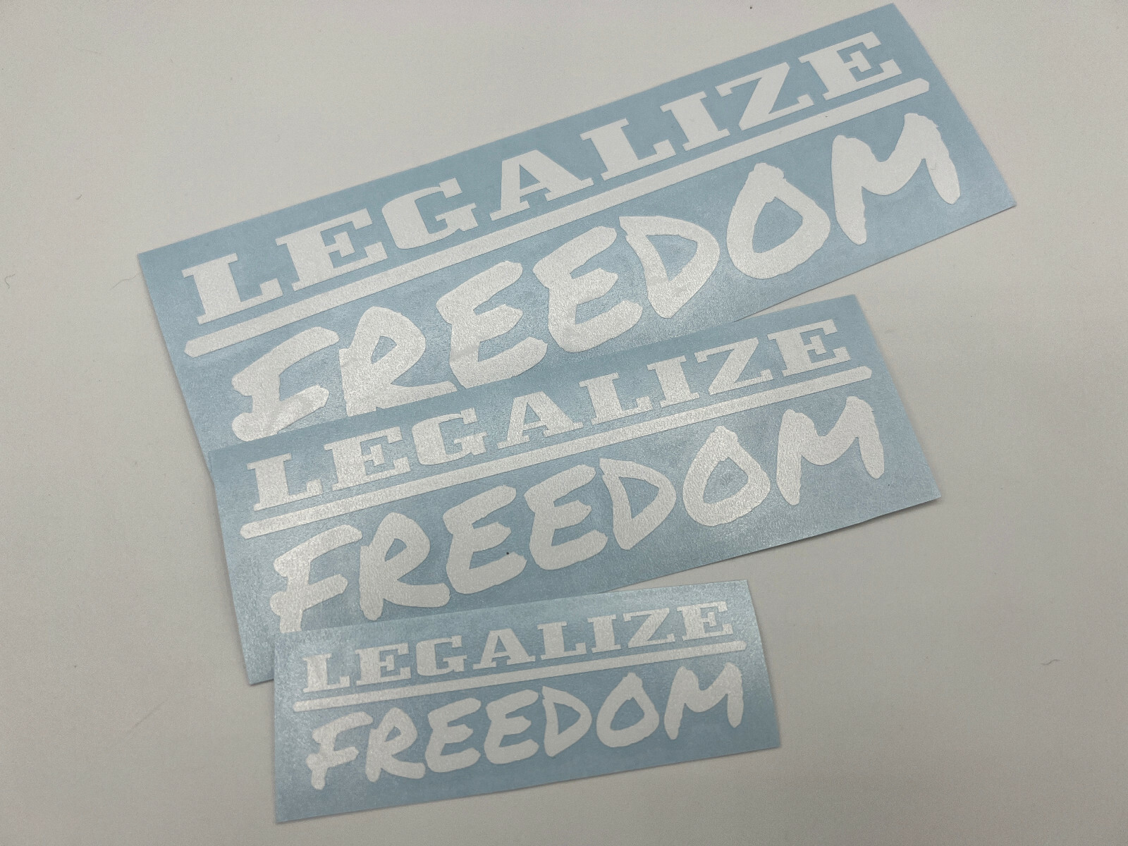 Legalize Regulate Sticker LEGALIZE FREEDOM -WHITE- Vinyl Decal Indoor & Outdoor Sticker. Choose ...