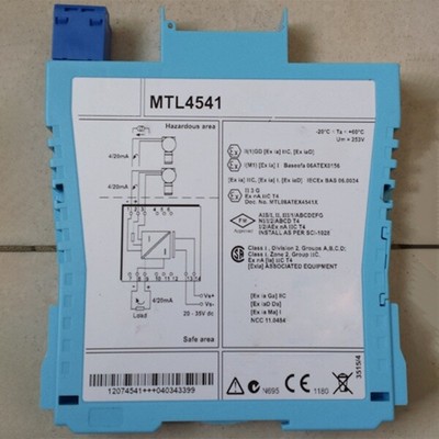 MTL4541 MTL 4541 For 2 or 3 Wire Transmitters 4/20mA Repeater Power Supply