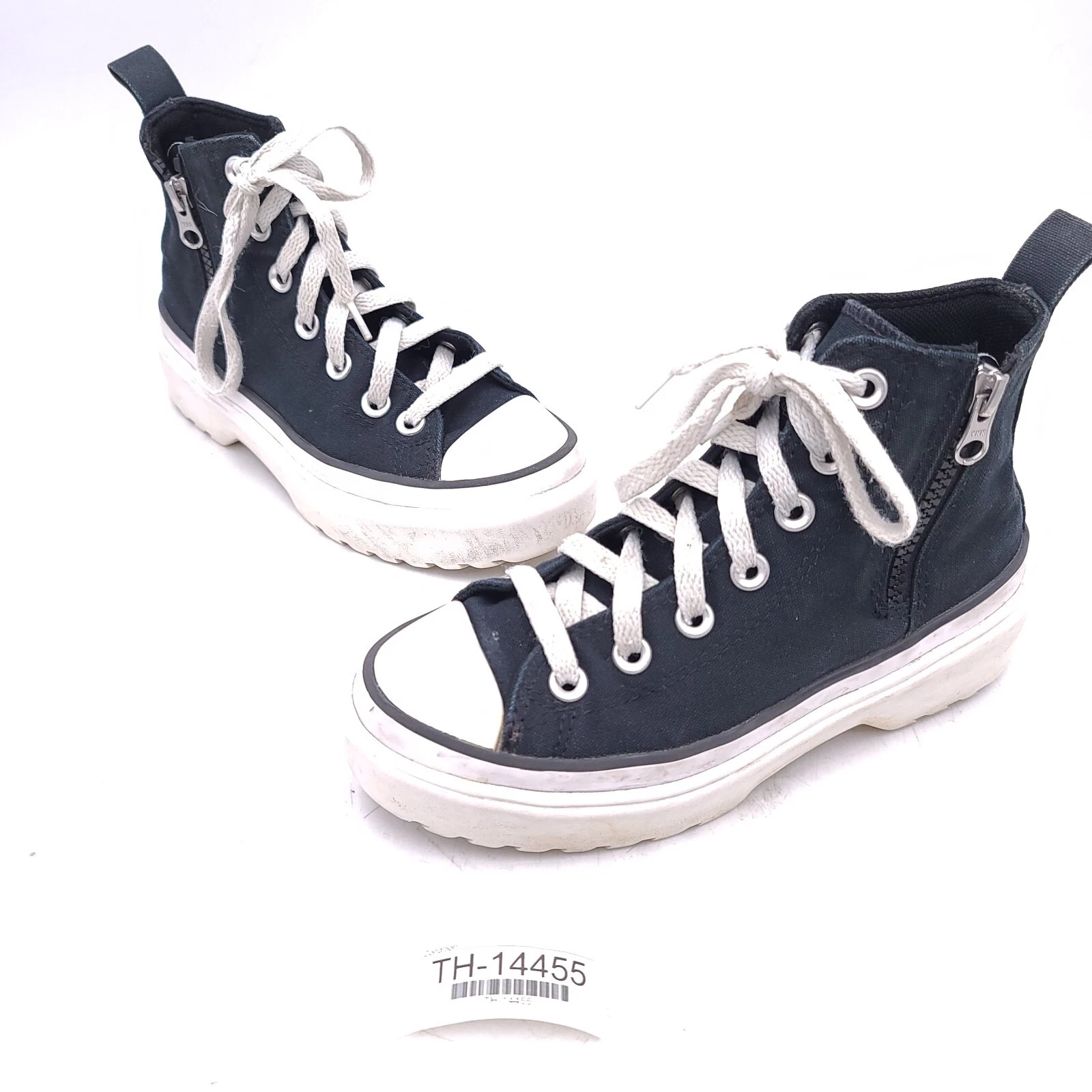 Scarpe Converse Chuck Taylor All Star Youth taglia 2 plateau alte con lacci A03846C