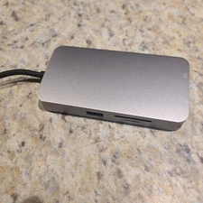 Hub extension with usb, card reader, network, and hdmi for mac devices