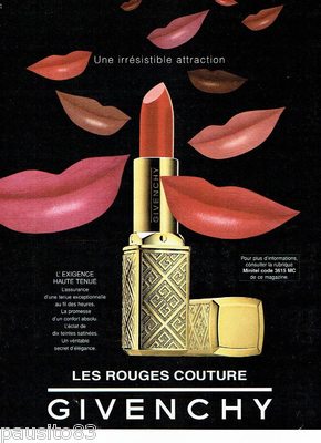 REKLAME WERBUNG 106 1996 Givenchy Lippenstifte Haute Couture Make-up