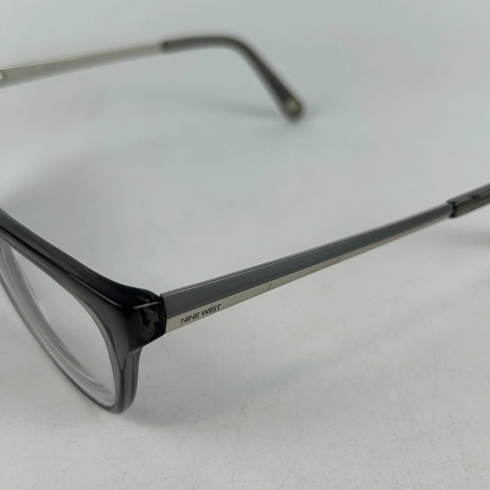 Monturas de gafas Nine West NW8006 para mujer ojo de gato gris cristal acetato metal Foto 4 de 4