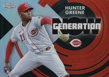 2022 Chrome Update - Hunter Greene #GNC-21 Generation NOW Insert - Reds
