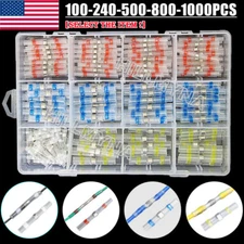 100/1000pcs Waterproof Solderstick Seal Terminals Solder Butt Wire Connector Kit
