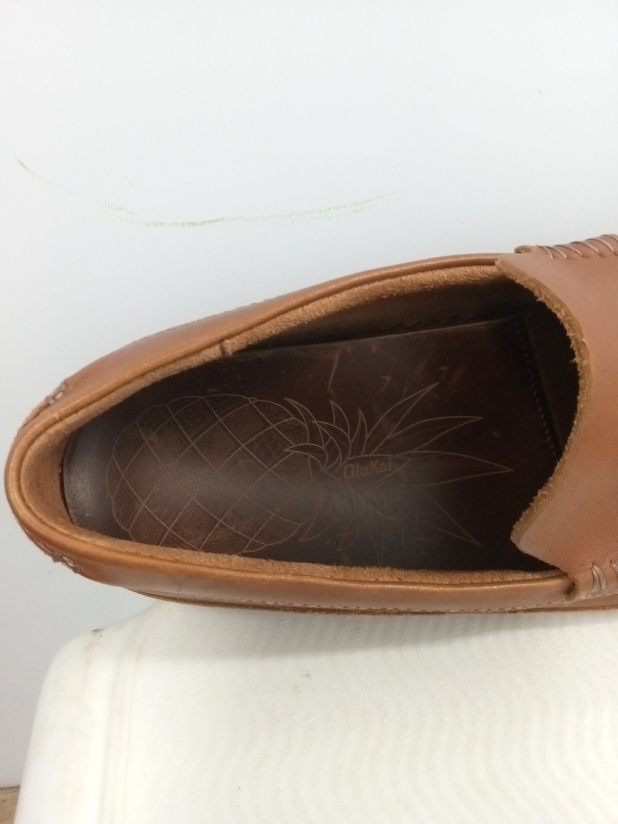 Olukai Kulana Shoes Mens Size 8 M Brown Leather Slip On  display picture 1
