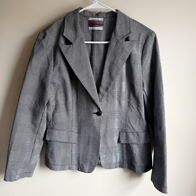 Urban Renewal Black White Plaid One Button Blazer Size Medium academia
