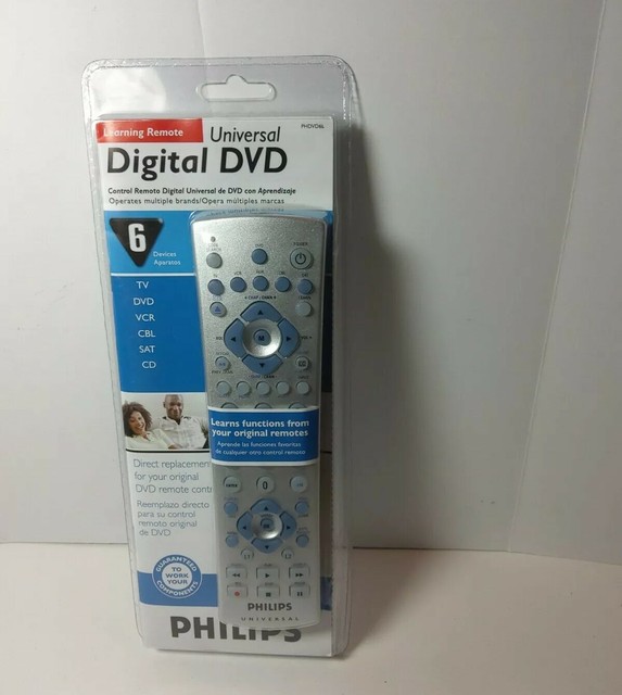 Philips PHDVD6L Learning 6 Device Universal Remote Control ...