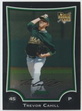 2009 Bowman Chrome #192 Trevor Cahill RC - Oakland Athletics