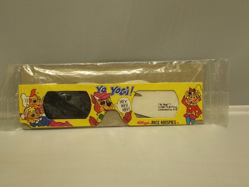 1991 YO YOGI 3D Glasses Hanna-Barbera Yogi Bear Kelloggs Rice Krispies - Picture 1 of 4