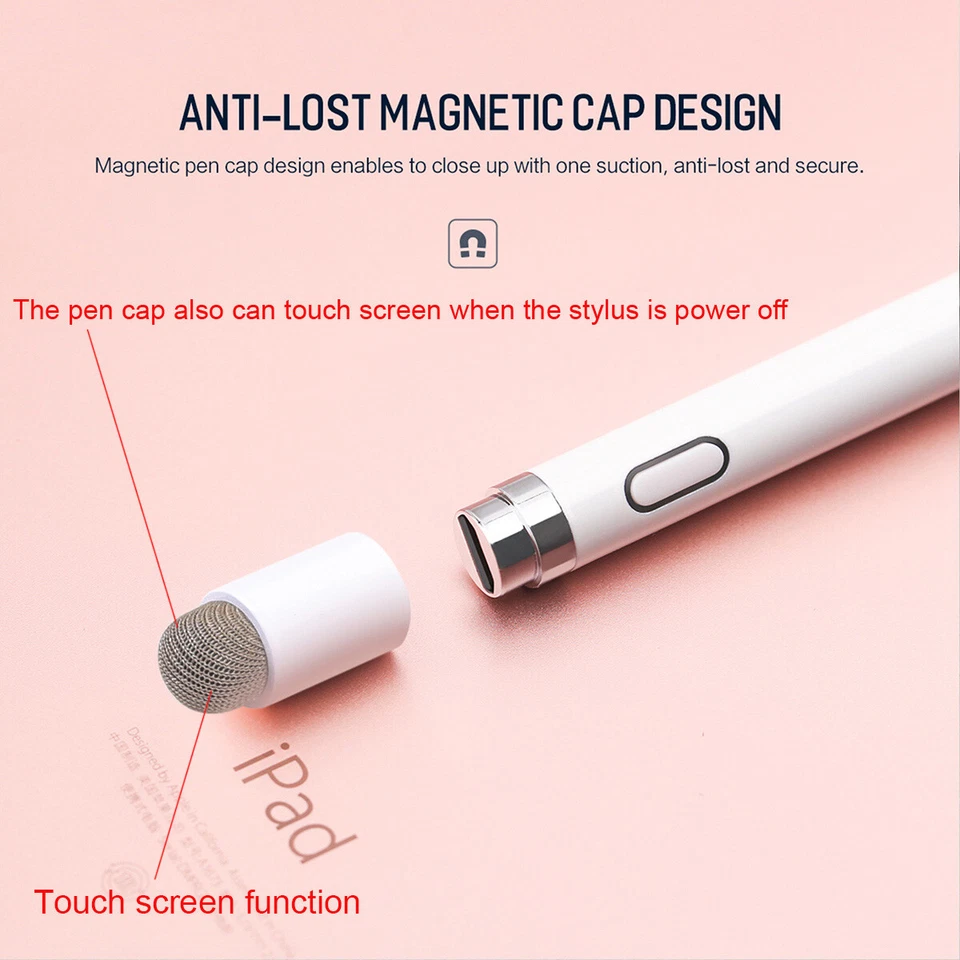 Rechargeable Capacitive Touch Screen Pen Stylus for iPhone iPad iPod Samsung PC - Image 3 of 4