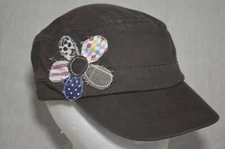 Sun 'n' Sand Women's Brown Adjustable Cadet Cap Hat