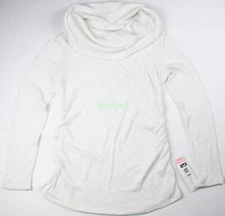 New Women's Maternity Sweater Long Sleeve Liz Lange Ivory Cowl NWT XL