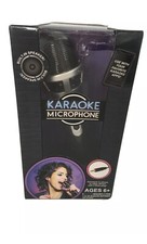 Karaoke Microphone with Built-In Speaker Detachable Cord Use with App BLACK New