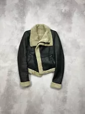 Rick Owens Shearling 100% Lamb Leather Jacket DRKSHDW Size US 6