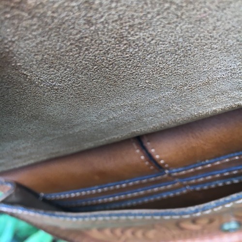 Patricia Nash Camila Double Zip Crossbody Bag Tooled Italian Leather Western - Bild 6 von 7