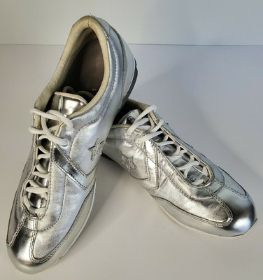 converse one star ox trainer in silver