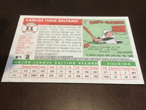 CARLOS BELTRAN Oddball Insert & Regular issue Baseball  ROYALS YOU CHOOSE - Picture 80 of 114