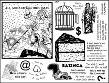 Unmounted Rubber Stamp Plate, Unmounted/Uncut Pink Rubber Stamps