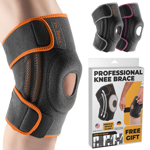DR. BRACE Elite Kniebandage mit Seitenstabilisatoren & Patella Gel Pad  - Bild 37 von 48