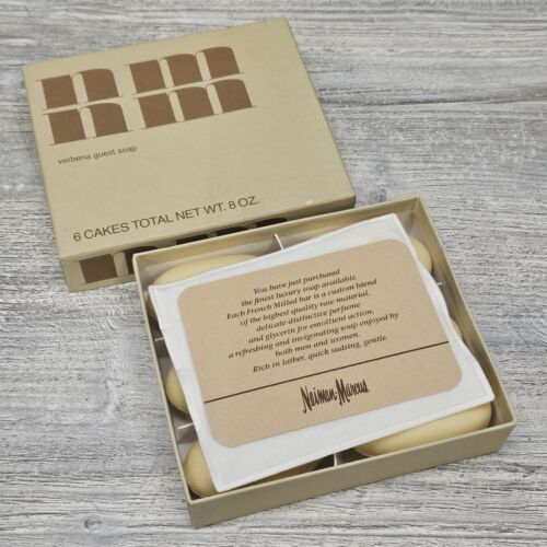 Vintage Neiman Marcus Verbena Guest Hand Soap 6 Bars in Original Box NOS Oval