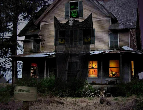 10.8' Halloween Haunted House Ghost Hanging Decoration Indoor/Outdoor Home Decor - Picture 3 of 11