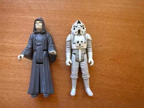 Emperor & AT-AT Pilot Star Wars Vintage Figure Lot Kenner No Accessories
