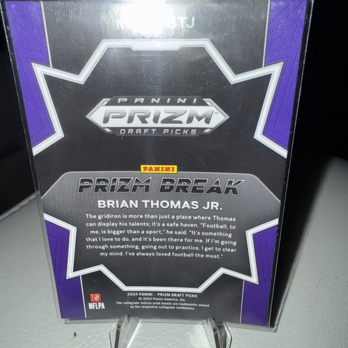 2024 Panini Prizm Draft Picks PRIZM BREAK BRIAN THOMAS JR. RC - Picture 2 of 2