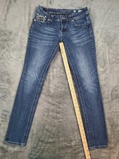 Miss Me Women's Signature Rise Skinny Jeans Blue Denim Size 27