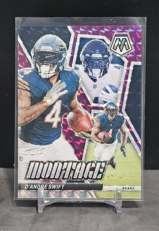 2024 Mosaic D'Andre Swift Montage Purple Mosaic Prizm #'ed /49 Card #M-15 Bears