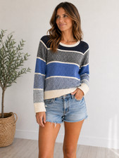 NWT Talbots Women's Spring Pullover Sweater. Long Sleeve. Cotton. Crew Neck. SZS