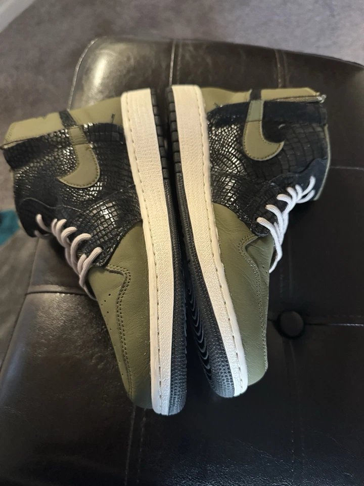 Size 8.5 - Air Jordan 1 Rebel XX Olive Canvas W - Image 3 of 4