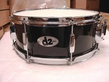 NOS DDrum D2 Series 5.5" x 14" Snare Drum with snare stand in Midnight Black