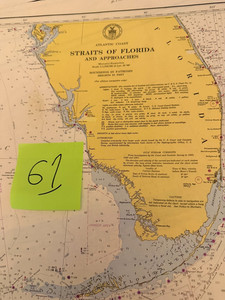 Straits of Florida - US Coast & Geodetic Survey Nautical Maritime Map