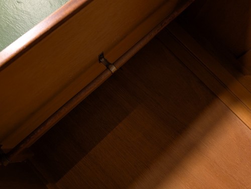 Vintage Light Teak Veneer Double Wardrobe by Lebus Closet Cupboard Century - Picture 8 of 9