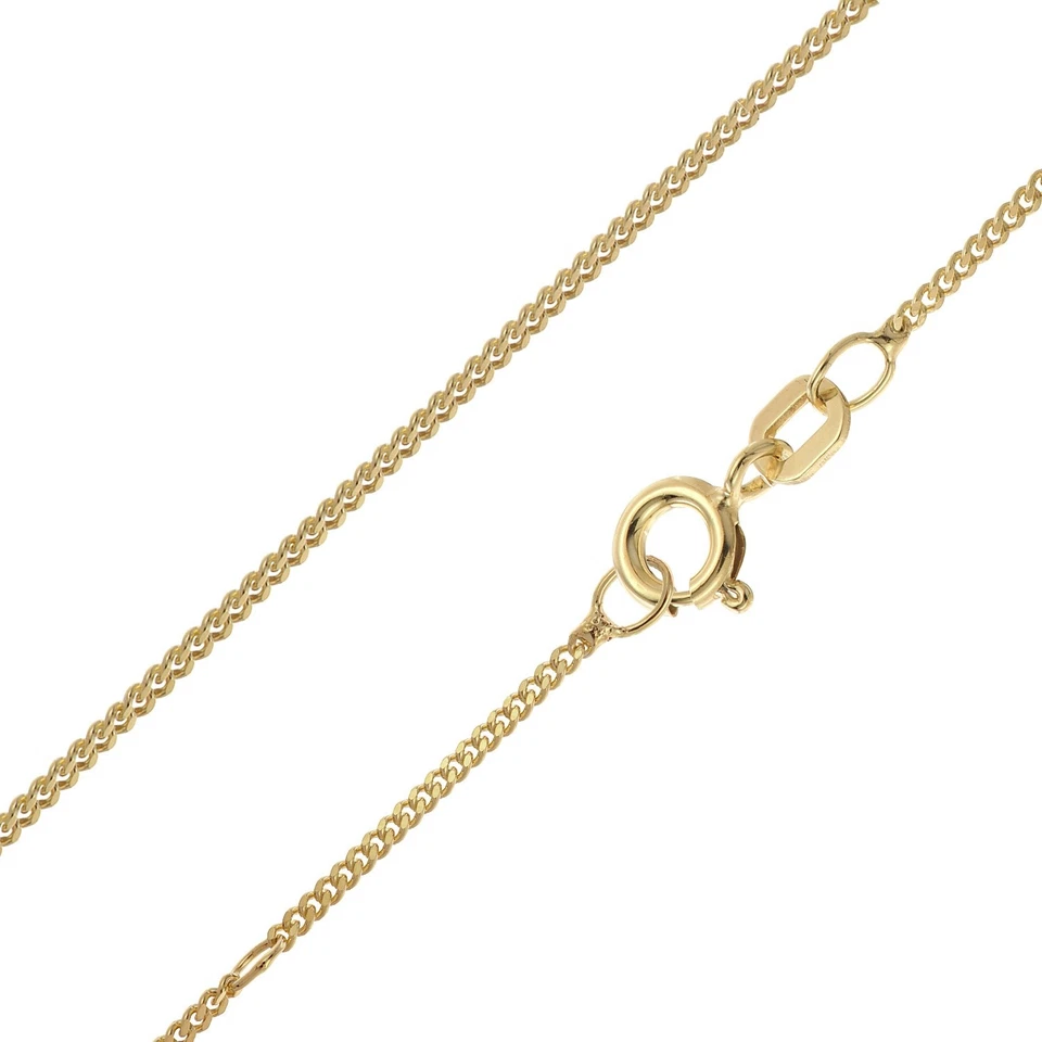 TRENDOR Schmuck Panzerkette Für Anhänger 925 Silber Vergoldet 1,2 mm Breit 28935