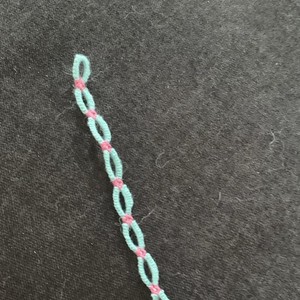Handmade Multicolor Flower Chain Bracelet