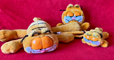  3 x Garfield Stofftier Plüschtier Guter Zustand  1978 1981 Dakin (1) 
