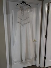 Ivory Wedding Gown Size 10 with Silver Accents Never Worn