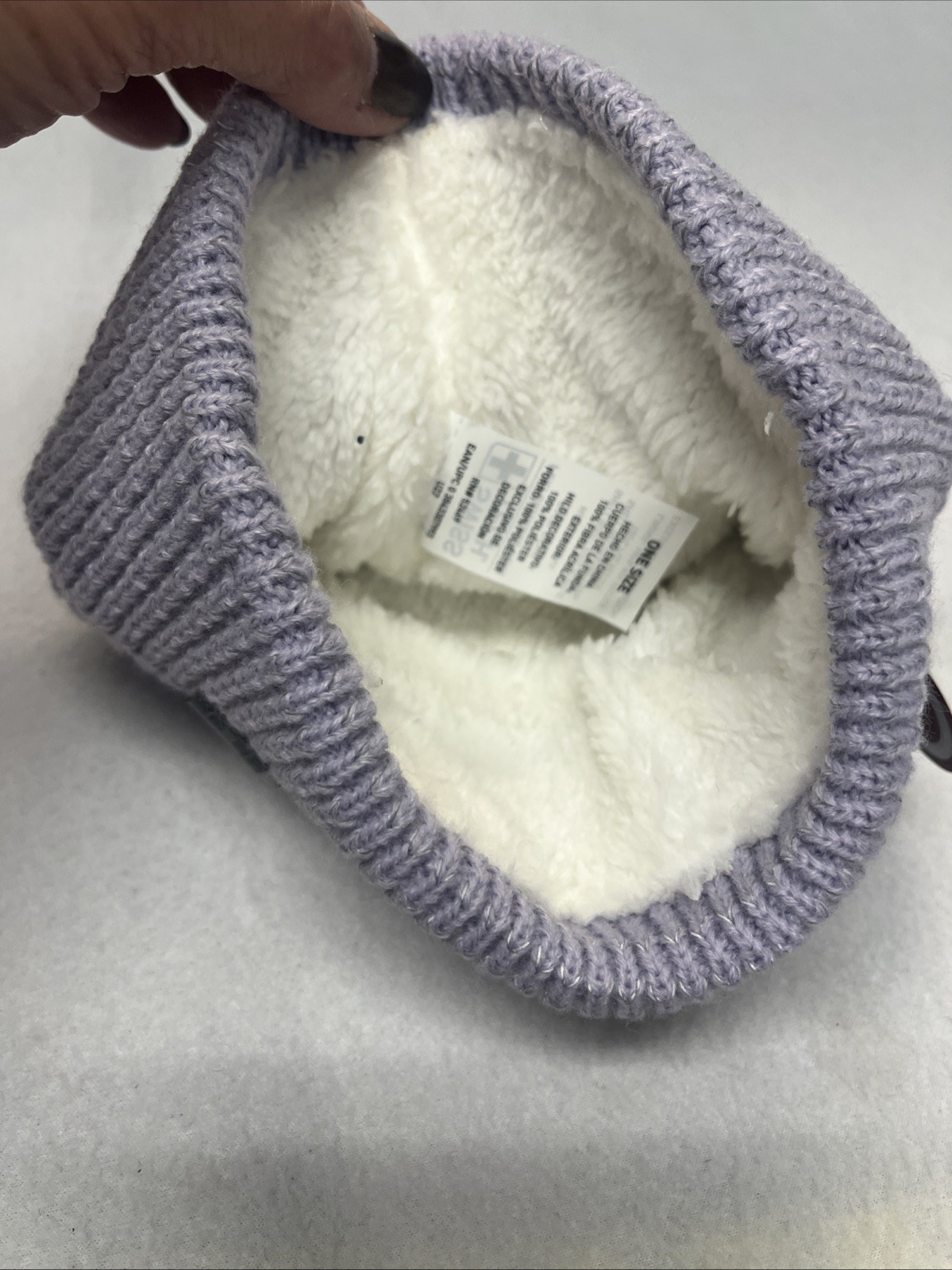 NWT Swiss Tech Lavender Performance Gear Reflective Beanie Hat, Fleece Lined