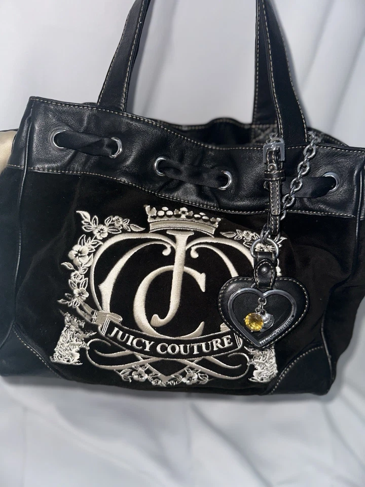 Bolso de Mano Vintage Juicy Couture Daydreamer Scottie Dogs Cartera Y2K Bolso de Mano Terciopelo Foto 2 de 4
