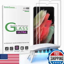 amFilm 3D Curved Screen Protector for Galaxy S21 Ultra 5G 6.8 Inch, Fully Compat