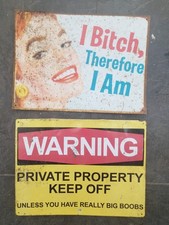 Vintage Metal Tin Wall Sign Retro Pub Shed