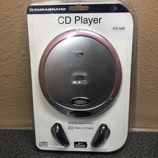 Durabrand CD-566 Programmable CD Player Digital LCD Display Headphones Pink New