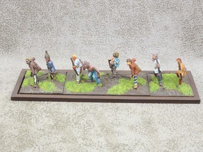 28mm Ancients metal GALLIC ARCERS x8 Painted Gauls Britons 36126