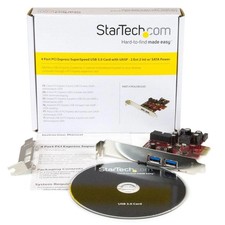 Image of StarTech 4 Port PCI Express USB 3.0 Card - 2 External & 2 Internal - SATA Pow...