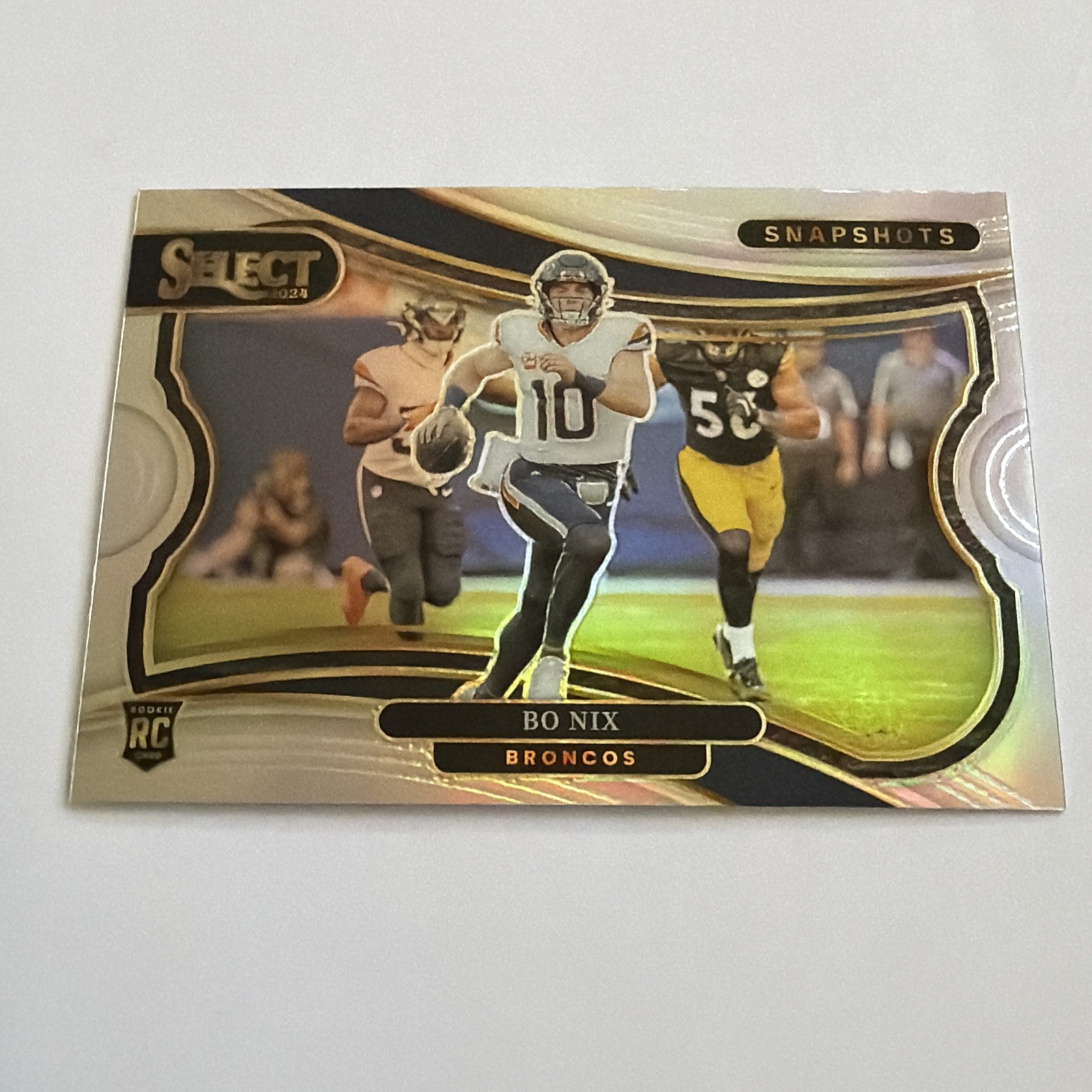 2024 Panini Select - Snapshots Bo Nix #17 Silver Prizm (RC)